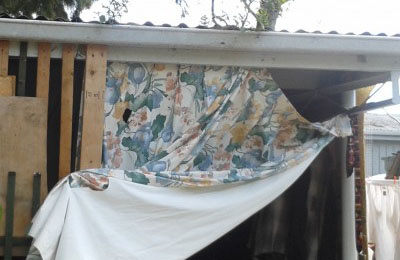 Living in lean to garage